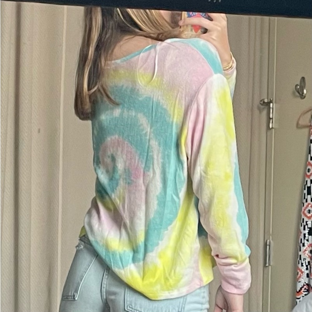 Tie Dye Pastel Sweater Top!! So cute and cozy, slouchy fit. - Picture 2 of 3